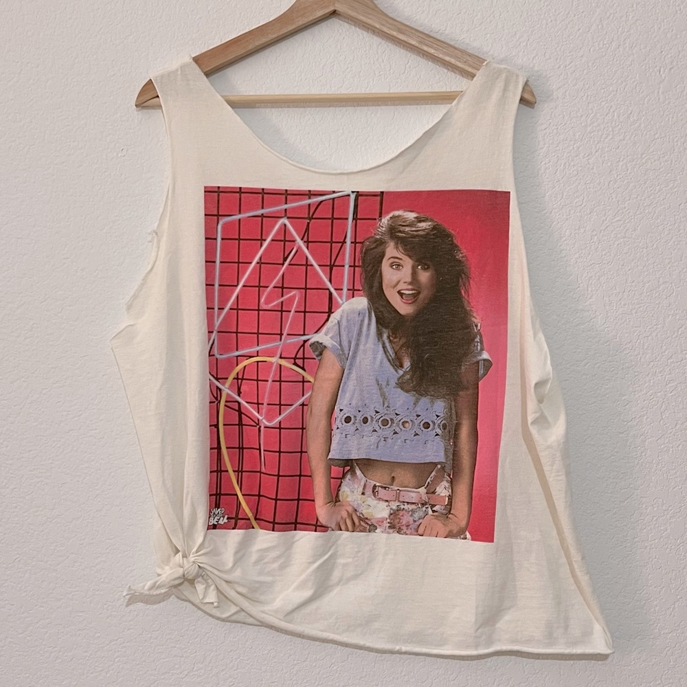 Kelly Kapowski Saved by the Bell Cut Muscle Tee